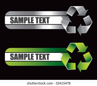 recycle symbols on specialized banners
