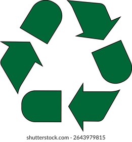 Recycle symbols. Recycling arrow icons. Reusing symbols. Recycling label. Recycle badge. Recycling icons. Recycle, reuse and reduce icons.