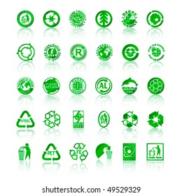 Recycle symbols Vector. Also available in raster.