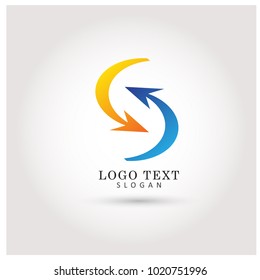 Recycle & Synchronize Logo. Icon & Symbol Vector Template.