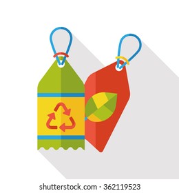 recycle tag flat icon