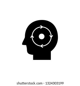 Recycle, target, thought icon. Element of ecology isolated icon. Premium quality graphic design icon. Signs and symbols collection icon for websites, web design
