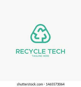 RECYCLE TECH UNIQUE LOGO DESIGN
