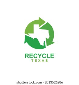 Recycle Texas Icon. Environment Symbol. Arrow Logo Design. Vector Illustration.