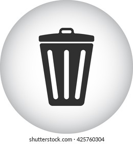 Recycle thrash can sign simple icon on background