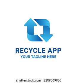 Recycle Transfer Exchange Swap Arrow Vector Abstract Illustration Logo Icon Design Template Element 