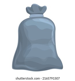 Recycle trash bag icon cartoon vector. Garbage bin. Waste plastic
