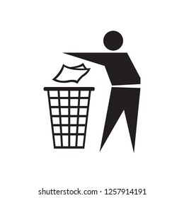 Recycle Trash Bin Icon Vector