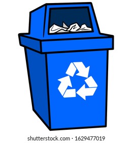 Recycle Trash Can Cartoon Illustration Recycle Stock Vector (Royalty ...