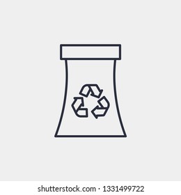 Recycle trash can icon isolated on white background. Environmental symbol modern, simple, vector, icon for website design, mobile app, ui. Vector Illustration