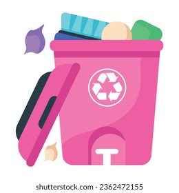 Abfallflachdesign recyceln 