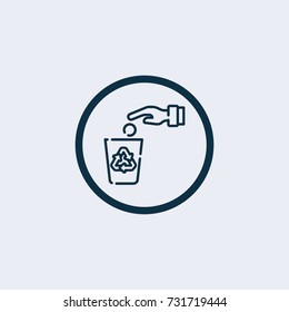 Recycle trash icon
