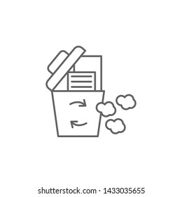recycle, trash icon. Element of cyber crime icon. Thin line icon for website design and development, app development