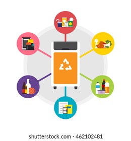 recycle trash project vector illustration