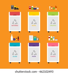 recycle trash project vector illustration