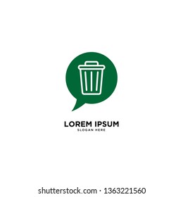 Recycle Trash Talk Logo Template Vector Illustration Icon Element Isolated - Vector