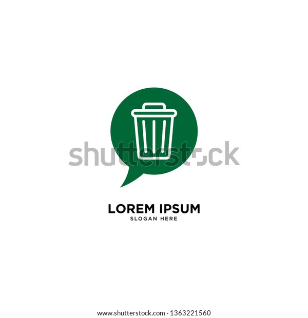 recycle trash talk logo template vector\
illustration icon element isolated -\
Vector