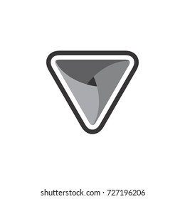 Recycle Triangle logo design vector
