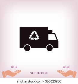 Recycle truck icon