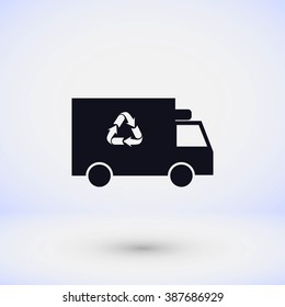 Recycle truck icon