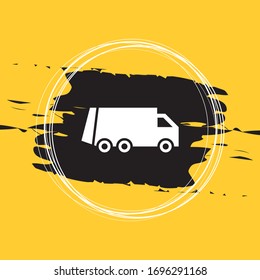 Icono de Coche de reciclaje, Icono de icono de Coche de basura Ilustración de vectores Eps10