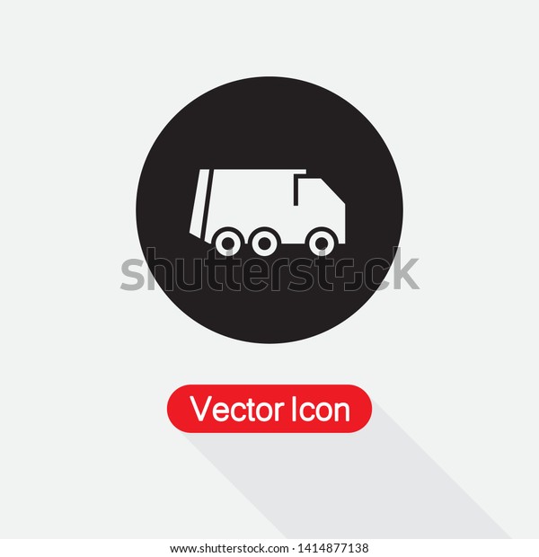 Recycle Truck Icon, Garbage Truck Icon Vector\
Illustration Eps10