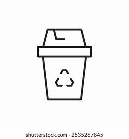 recycle trush bin icon sign vector