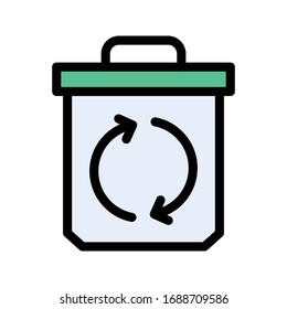 icono de color plano vectorial de recicle 