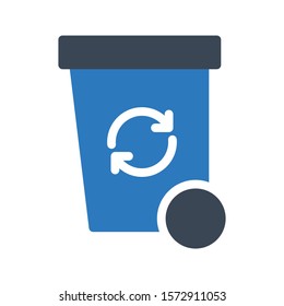 recycle vector glyph color icon