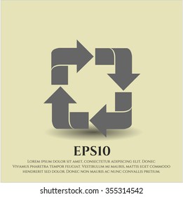 Recycle vector icon