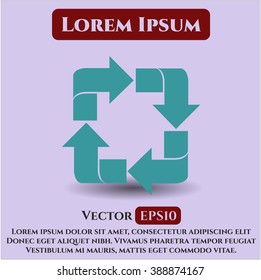 Recycle vector icon