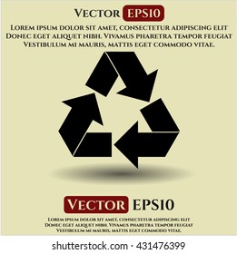 Recycle vector icon