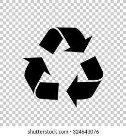 recycle vector icon - black illustration