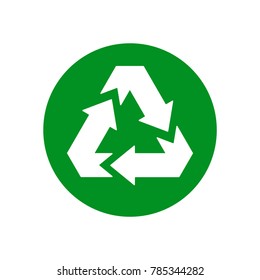 Recycle vector icon, eco green color
