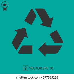 Recycle vector icon. Eco sign vector illustration.