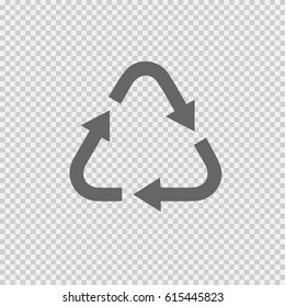 Recycle vector icon. Eco sign vector illustration eps 10 on transparent background.