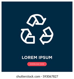 Recycle vector icon, ecology symbol. Modern, simple flat vector illustration for web site or mobile app