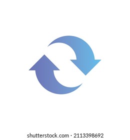 Recycle vector icon with gradient