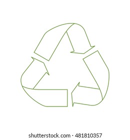 Recycle vector icon. Vector illustration