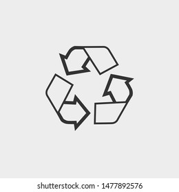 recycle vector icon illustration design grey background