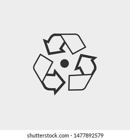 recycle vector icon illustration design grey background