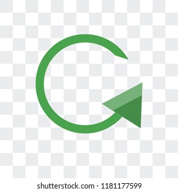 Recycle vector icon isolated on transparent background, Recycle logo concept
