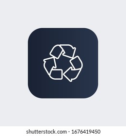 Recycle vector icon. Recycle icon page symbol for your design. EPS10.