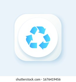 Icono del vector de reciclaje. Símbolo de página de icono de reciclaje para su diseño. EPS10.