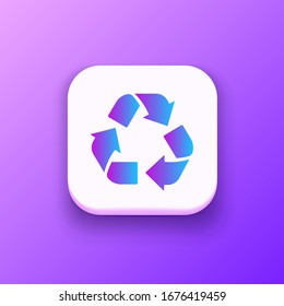 Icono del vector de reciclaje. Símbolo de página de icono de reciclaje para su diseño. EPS10.