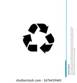 Recycle vector icon. Recycle icon page symbol for your design. EPS10.