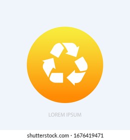 Recycle vector icon. Recycle icon page symbol for your design. EPS10.