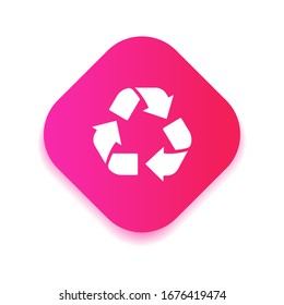 Icono del vector de reciclaje. Símbolo de página de icono de reciclaje para su diseño. EPS10.