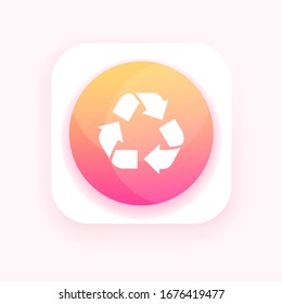 Recycle vector icon. Recycle icon page symbol for your design. EPS10.