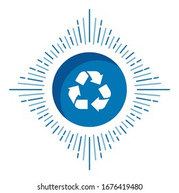 Icono del vector de reciclaje. Símbolo de página de icono de reciclaje para su diseño. EPS10.